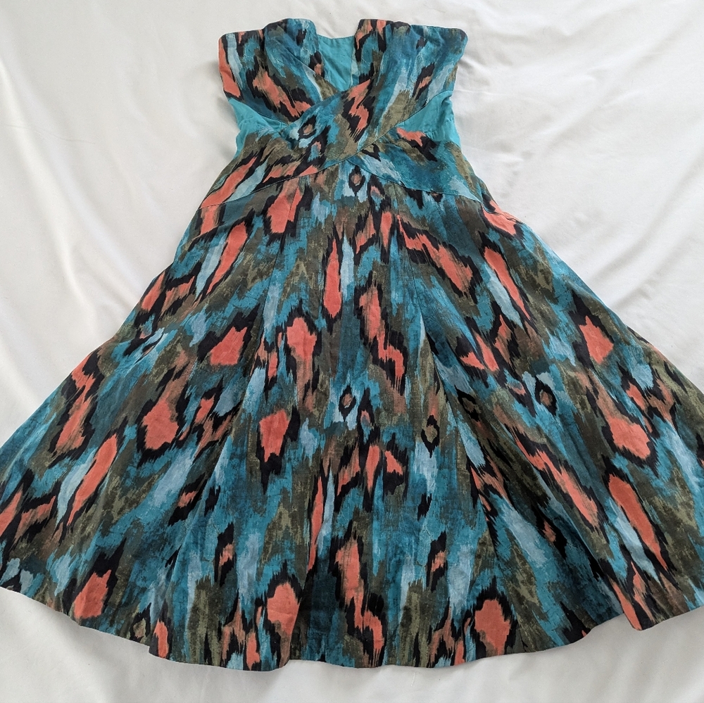 Anthropologie Girls From Savoy Strapless Dress